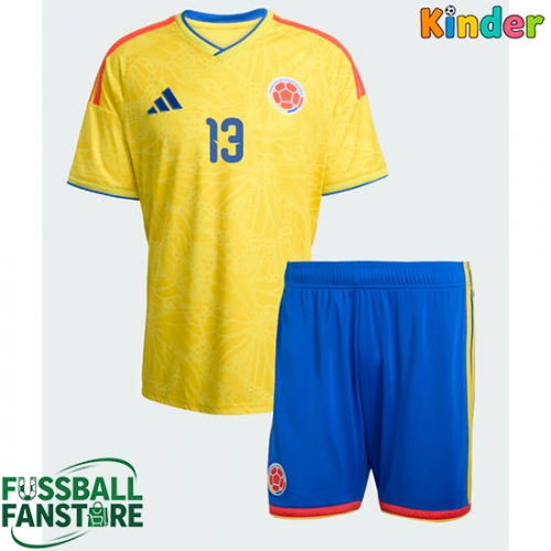 Kolumbien Yerry Mina #13 Replik Heimtrikot Kinder WM 2026 Kurzarm (+ Kurze Hosen)